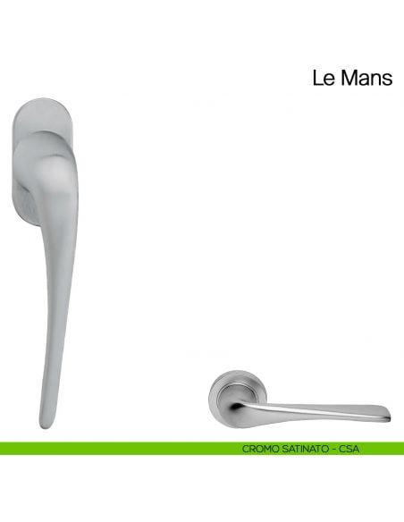 Maniglia martellina DK per finestra Le Mans Manital cromato satinato