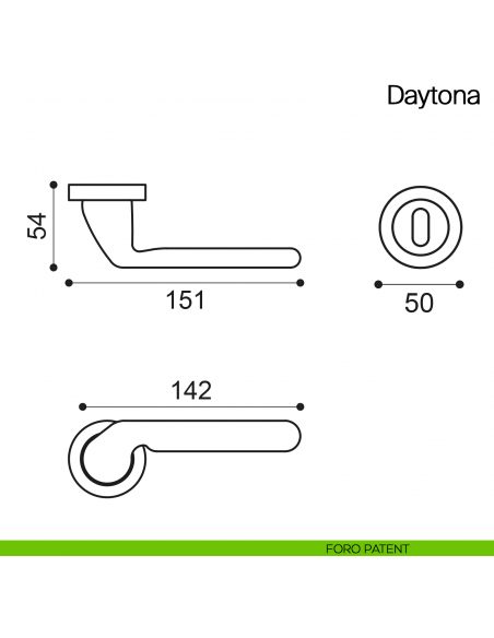 Maniglia per porta Daytona Manital foro patent