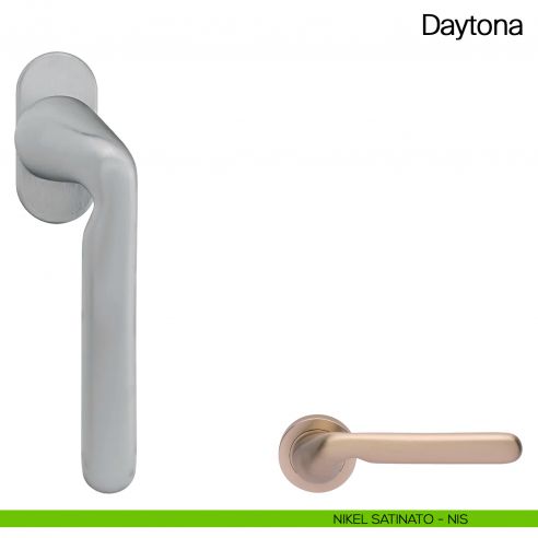 Maniglia martellina DK per finestra Daytona Manital nikel satinato