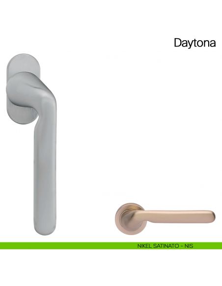 Maniglia martellina DK per finestra Daytona Manital nikel satinato