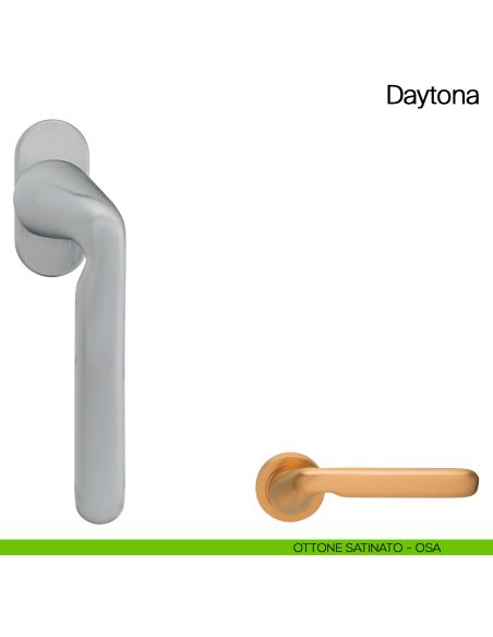 Maniglia martellina DK per finestra Daytona Manital ottone satinato