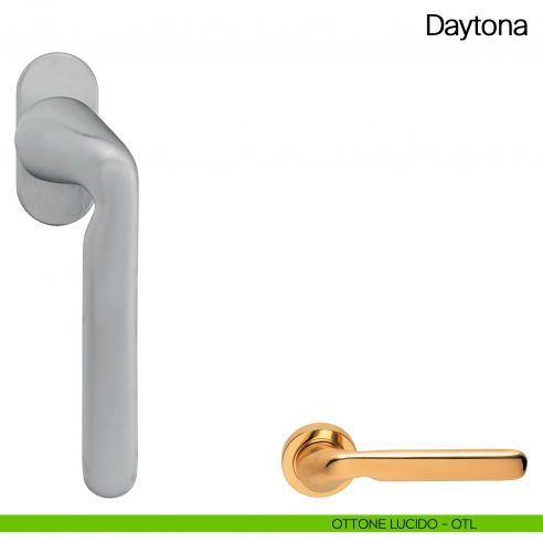 Maniglia martellina DK per finestra Daytona Manital ottone lucido
