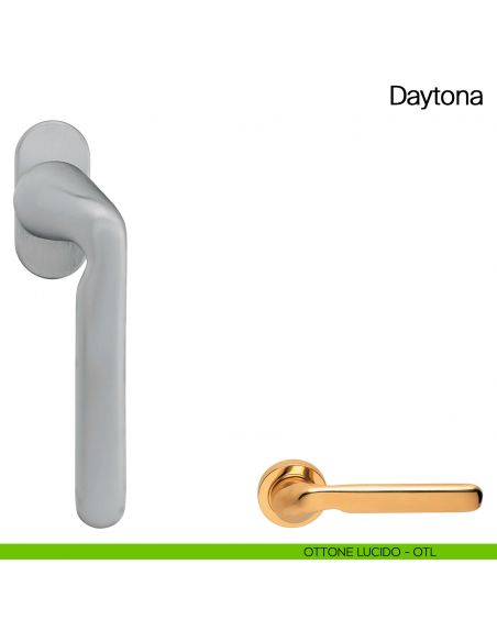 Maniglia martellina DK per finestra Daytona Manital ottone lucido