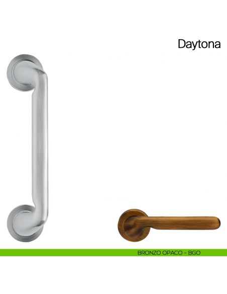 Maniglione per porta Daytona Manital con rosette bronzo opaco