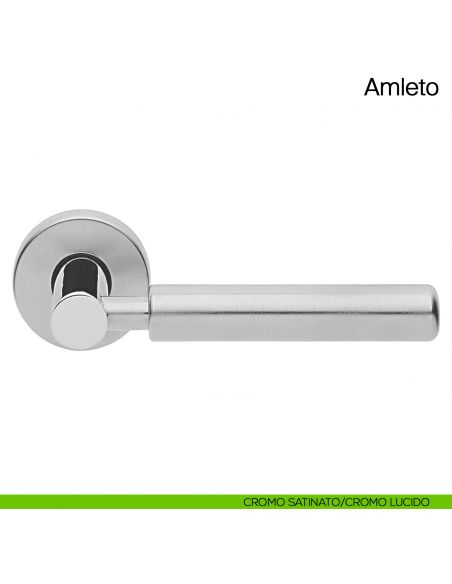 Maniglia per porta Amleto Manital cromato satinato/cromato