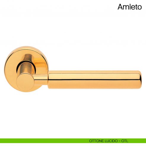 Maniglia per porta Amleto Manital ottone lucido