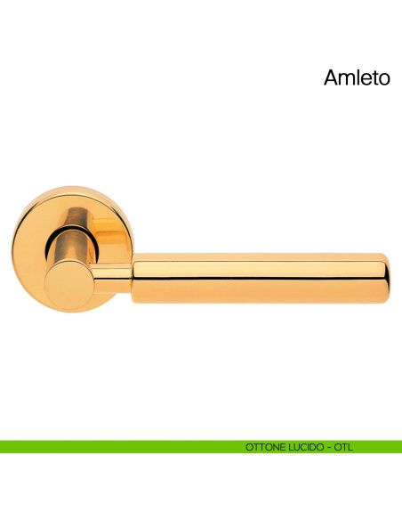 Maniglia per porta Amleto Manital ottone lucido