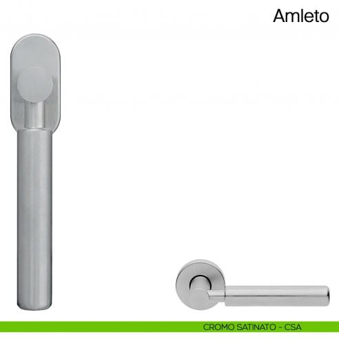 Maniglia martellina DK per finestra Amleto Manital cromato satinato