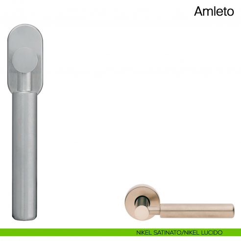Maniglia martellina DK per finestra Amleto Manital nikel satinato/nikel