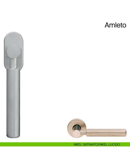 Maniglia martellina DK per finestra Amleto Manital nikel satinato/nikel