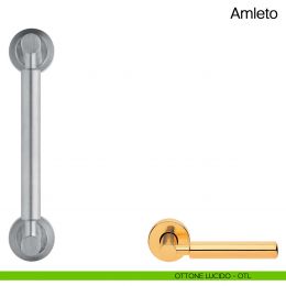 Maniglione per porta Amleto Manital con rosette 2