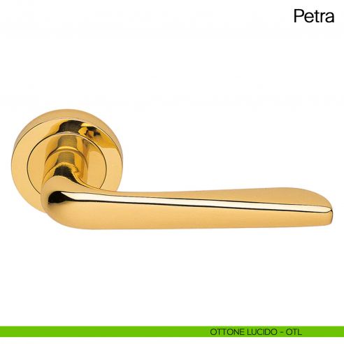 Maniglia per porta Petra Manital ottone lucido