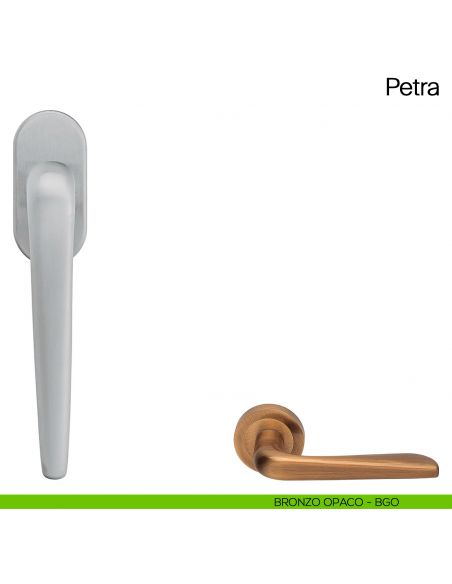 Maniglia martellina DK per finestra Petra Manital bronzato