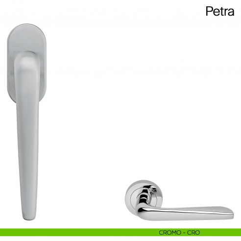 Maniglia martellina DK per finestra Petra Manital cromato