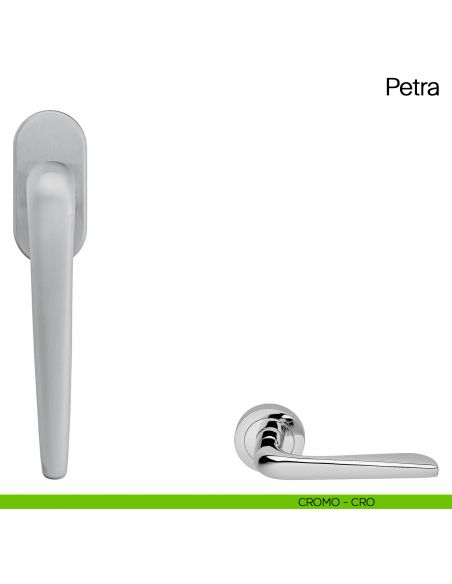 Maniglia martellina DK per finestra Petra Manital cromato