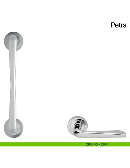Maniglione per porta Petra Manital con rosette cromato