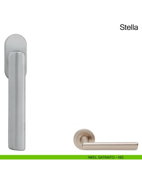 Maniglia martellina DK per finestra Stella Manital nikel satinato
