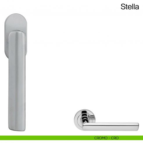 Maniglia martellina DK per finestra Stella Manital cromato