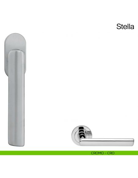 Maniglia martellina DK per finestra Stella Manital cromato