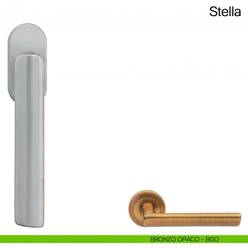 Maniglia martellina DK per finestra Stella Manital bronzato