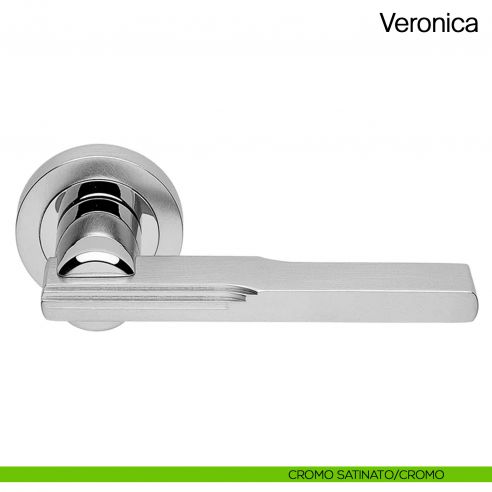Maniglia per porta Veronica Manital cromato satinato/cromato