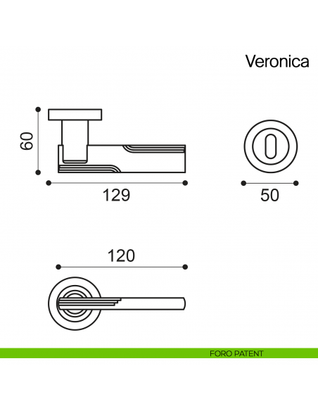 Maniglia per porta Veronica Manital foro patent