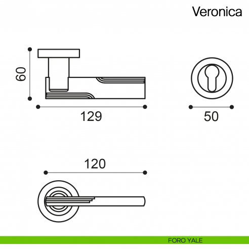 Maniglia per porta Veronica Manital foro yale