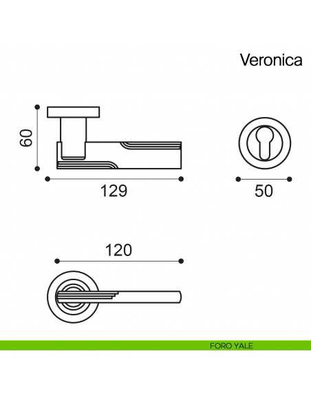 Maniglia per porta Veronica Manital foro yale