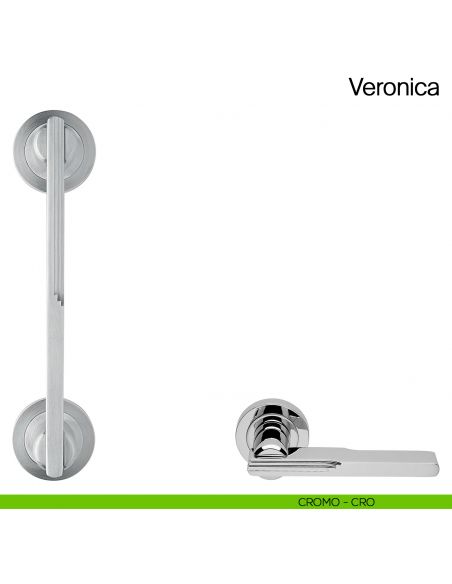 Maniglione per porta Veronica Manital con rosette cromato