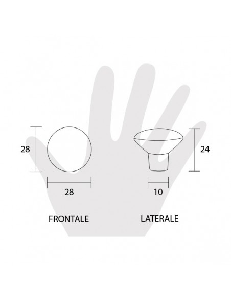 Pomello per mobile Estamp 8842 disegno