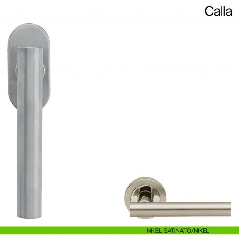 Maniglia martellina DK per finestra Calla Manital nikel satinato/nikel