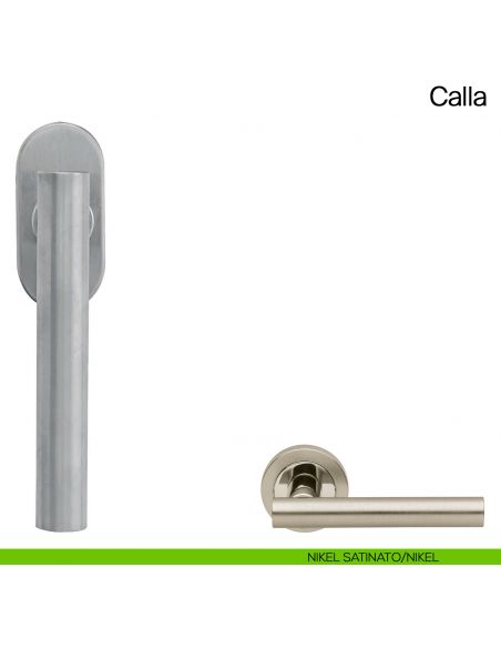 Maniglia martellina DK per finestra Calla Manital nikel satinato/nikel