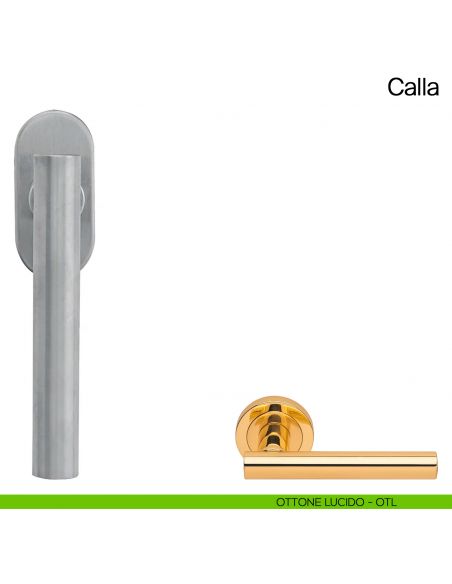 Maniglia martellina DK per finestra Calla Manital ottone lucido