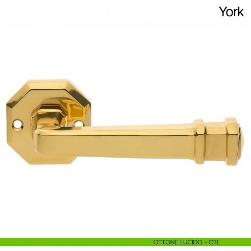 Maniglia per porta York Manital ottone lucido