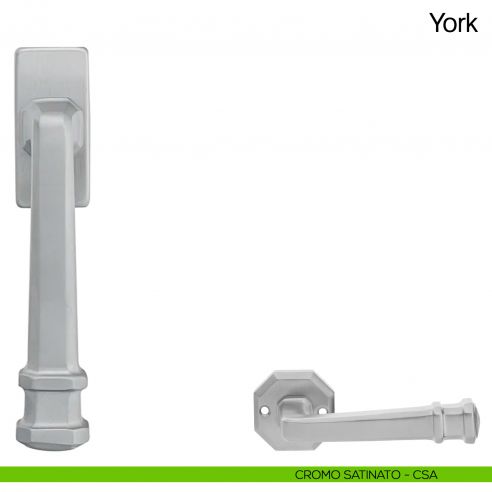 Maniglia martellina DK per finestra York Manital cromato satinato