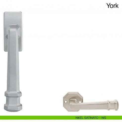 Maniglia martellina DK per finestra York Manital nikel satinato