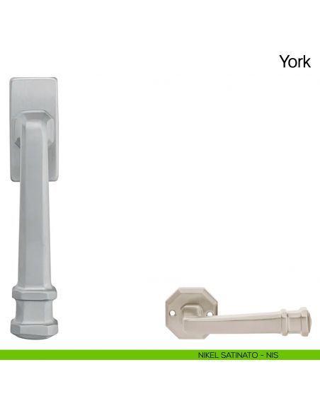 Maniglia martellina DK per finestra York Manital nikel satinato