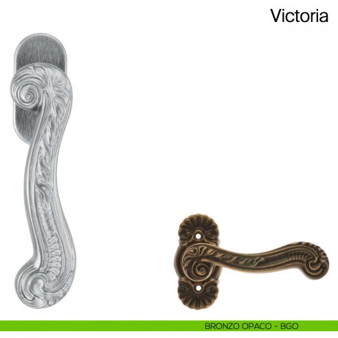 Maniglia martellina DK per finestra Victoria Manital bronzato opaco