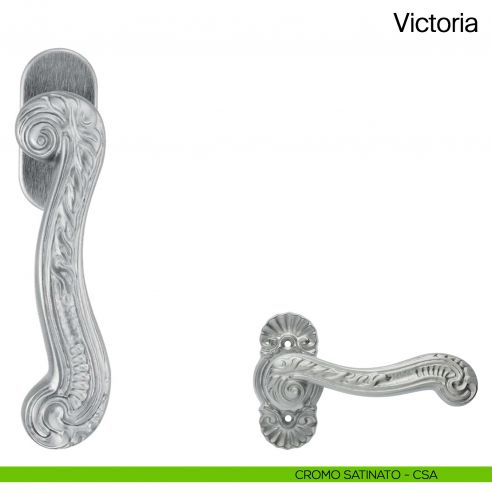 Maniglia martellina DK per finestra Victoria Manital cromato satinato