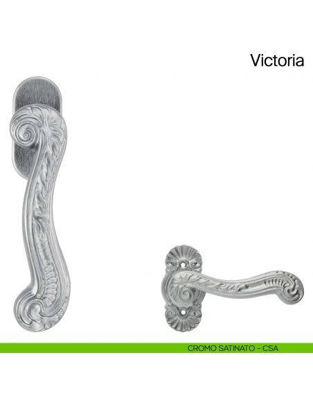 Maniglia martellina DK per finestra Victoria Manital cromato satinato