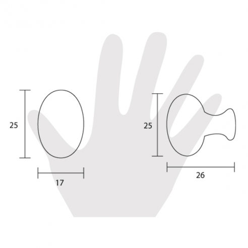 Pomello per mobile Estamp 8673 disegno
