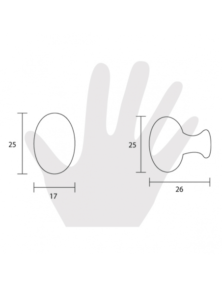 Pomello per mobile Estamp 8673 disegno