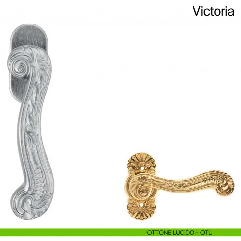 Maniglia martellina DK per finestra Victoria Manital ottone lucido