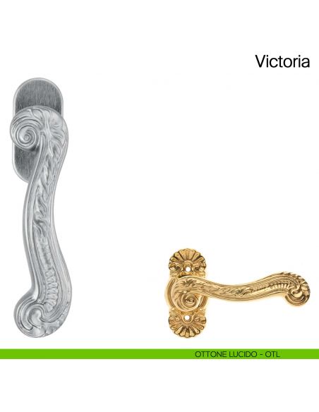 Maniglia martellina DK per finestra Victoria Manital ottone lucido