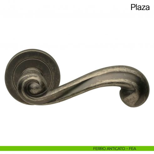 Maniglia per porta Plaza Manital ferro anticato