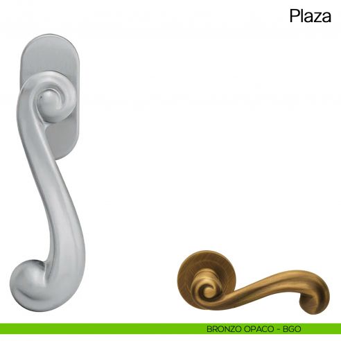 Maniglia martellina DK per finestra Plaza Manital bronzato opaco