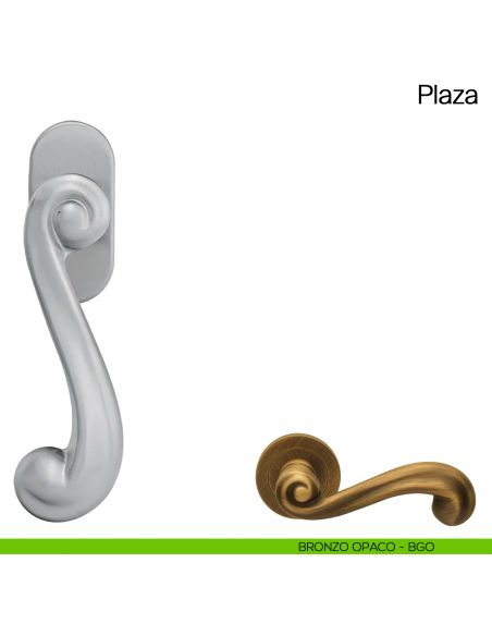Maniglia martellina DK per finestra Plaza Manital bronzato opaco