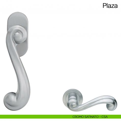 Maniglia martellina DK per finestra Plaza Manital cromato satinato