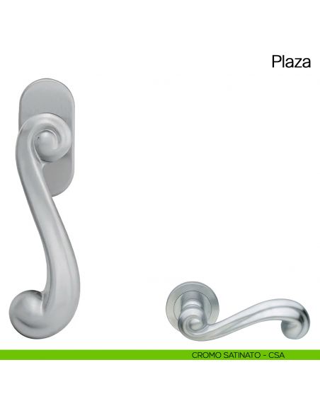 Maniglia martellina DK per finestra Plaza Manital cromato satinato