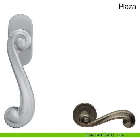 Maniglia martellina DK per finestra Plaza Manital ferro anticato